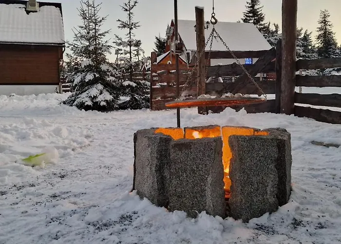 Klimatyczne Drewniane Jagodna-spalona 6d Jacuzzi Sauna Narty Biegowe,wyciag 150m Spalona